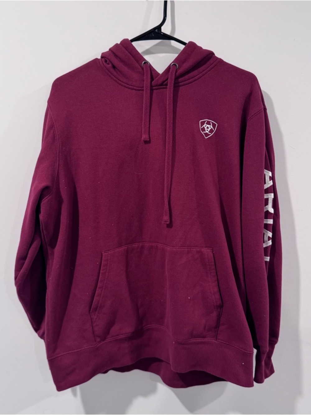 Ariat Women’s Burgundy Hoodie with Logo Sleeve XL
